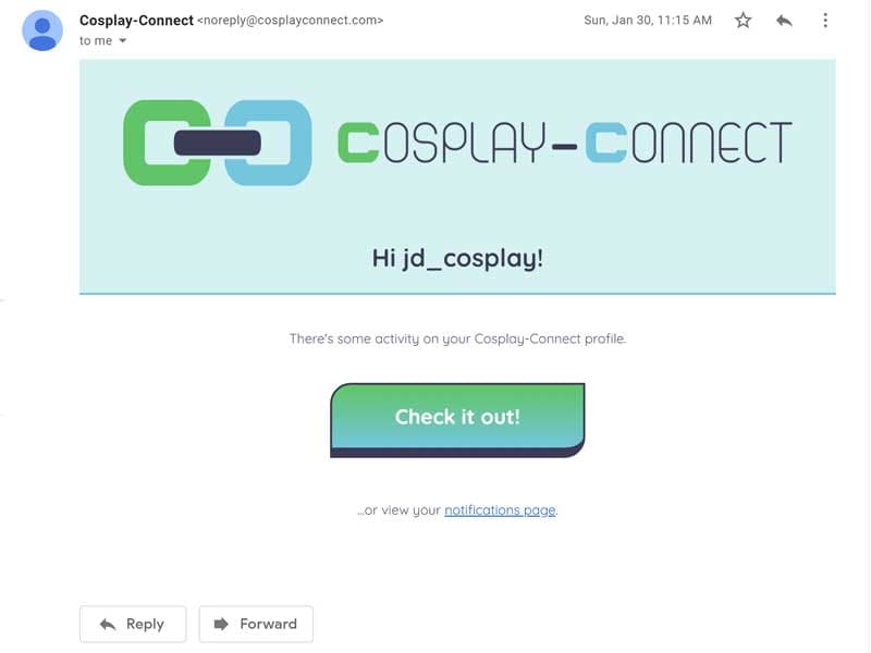 Cosplay-Connect email