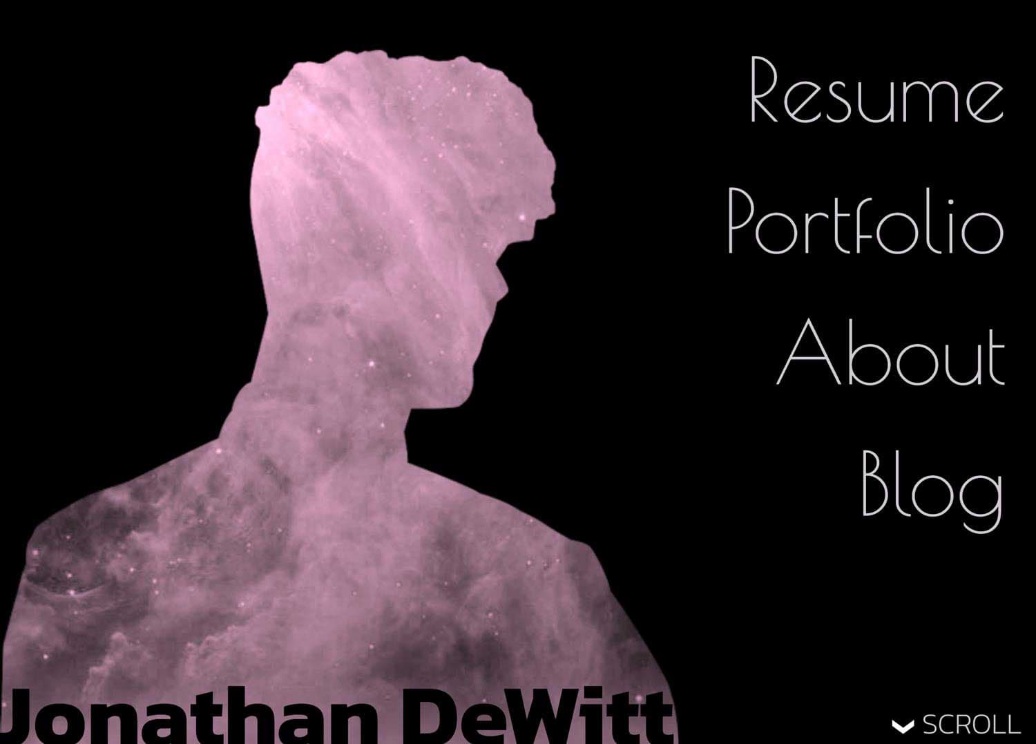 Jonathan DeWitt Portfolio Website Screenshot